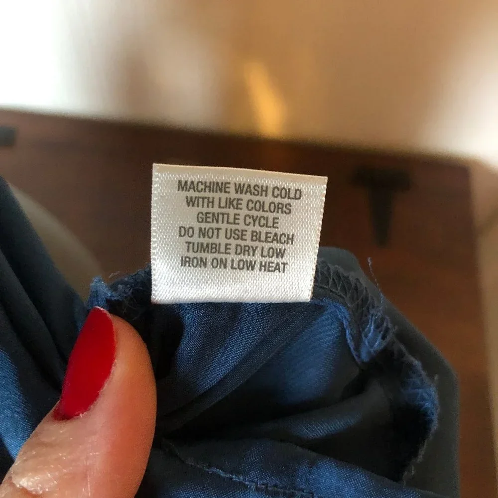 LAST CHANCE! Lovely, Silky Slate Blue Blouse, S - Picture 5 of 5